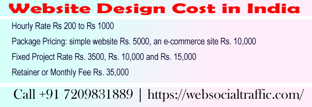 website design cost in India. Basic starting price ₹ 3500