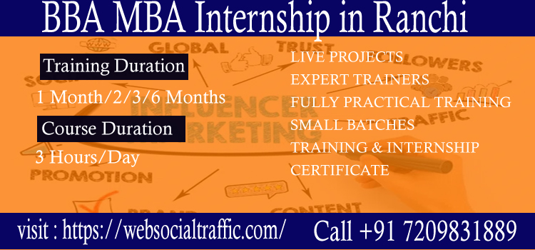 BBA MBA internship in Ranchi