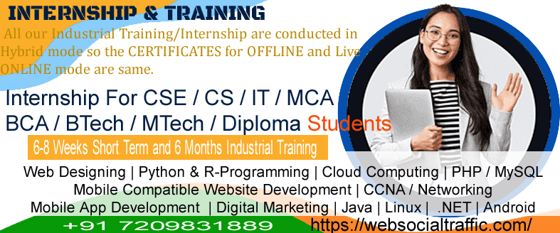 6 months industrial training in ranchi for cse it bca mca btech mtech bsc msc student