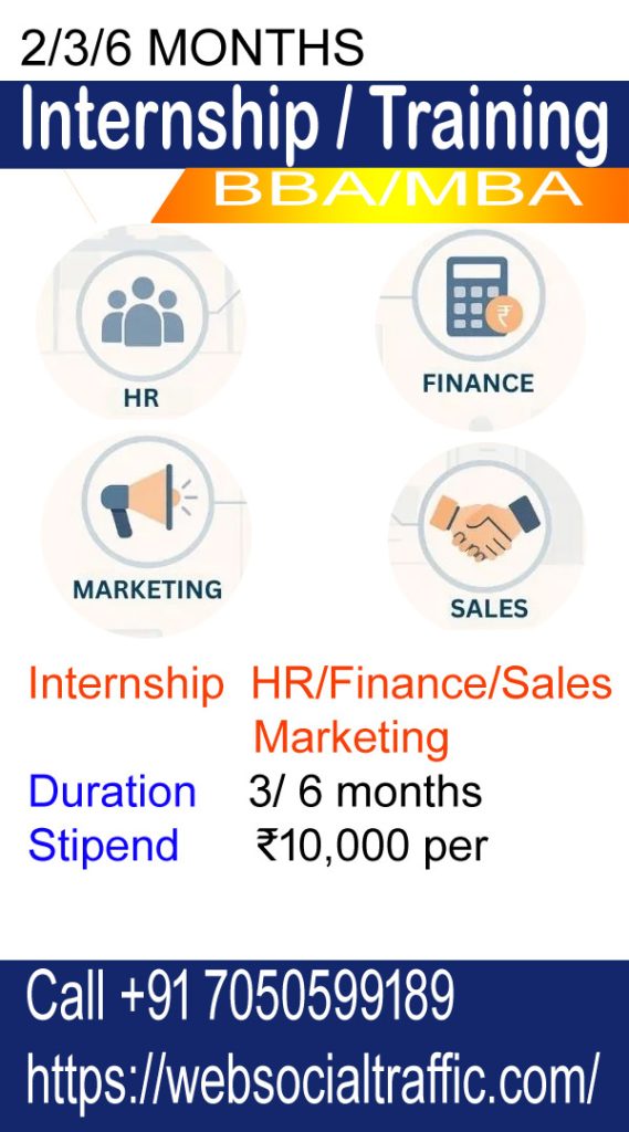 Stipend Based MBA BBA Industrial Training/Internship