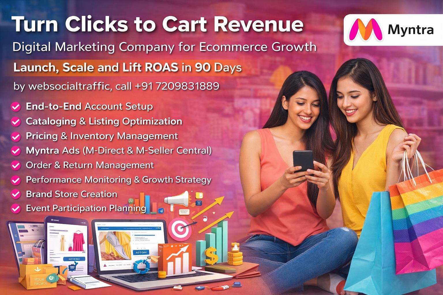 Myntra Listing & Account Management Services India free trial