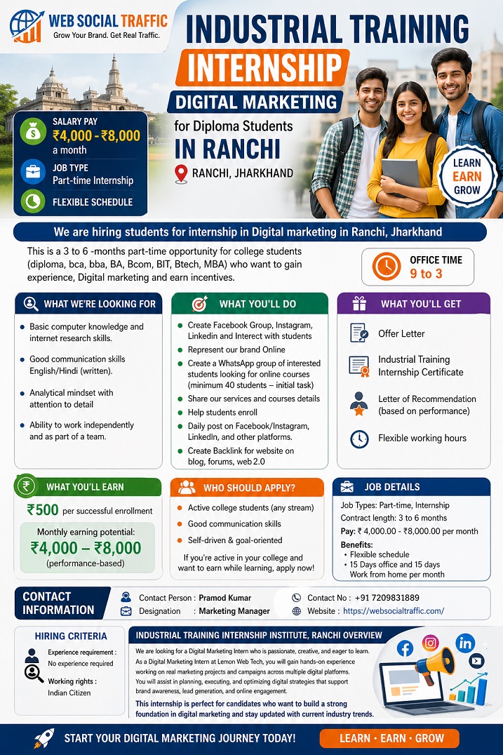 industrial training Internship for diploma students