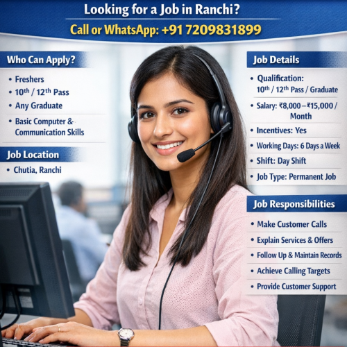 Telecaller Bpo Jobs In Ranchi - Apply Online Now