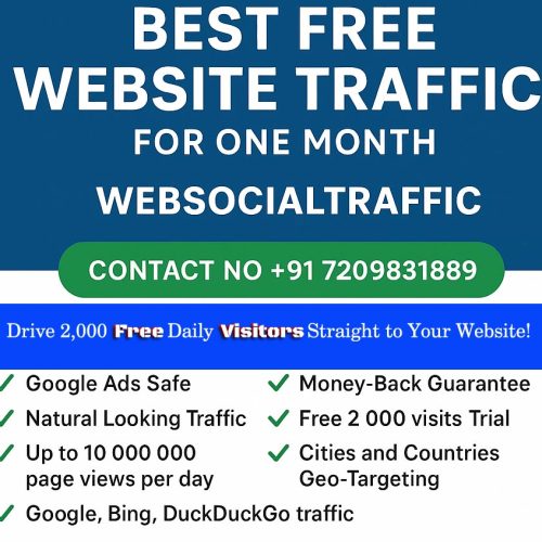 free website traffic for one month